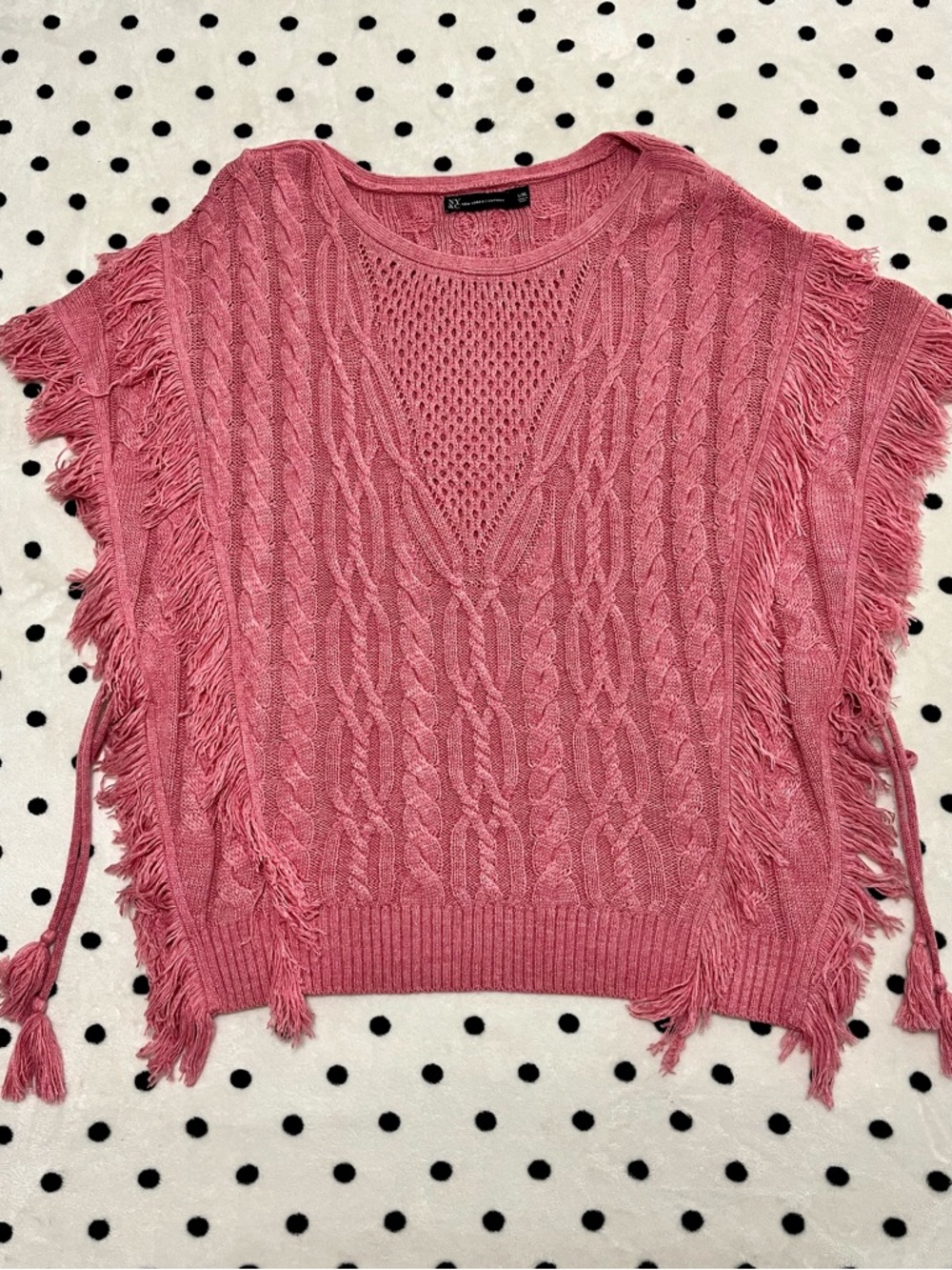 New York & Company Cable-knit Poncho Size L/XL